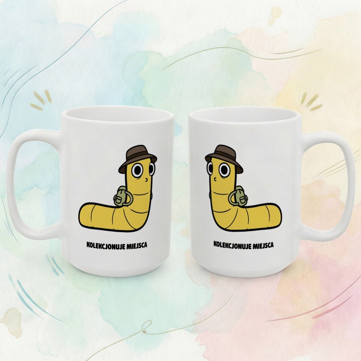 Kubek Kolekcjonuje miejsca | Typowy Robak dla podróżnika i turysty