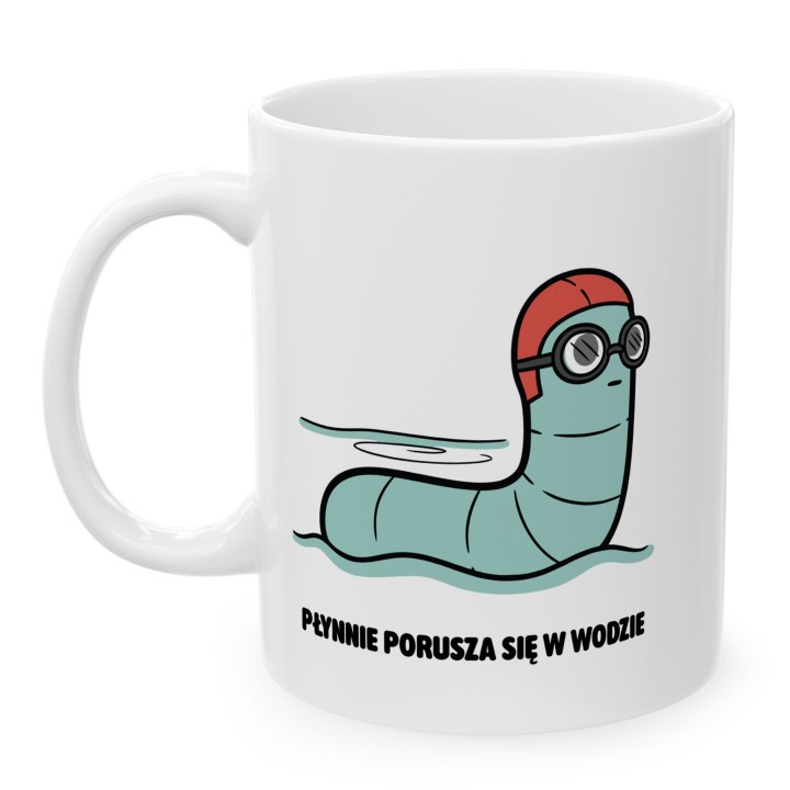 Kubek Płynnie porusza się w wodzie | Typowy Robak dla pływaka