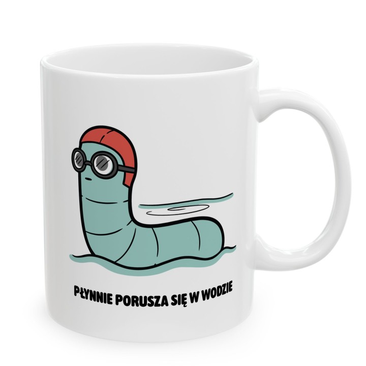 Kubek Płynnie porusza się w wodzie | Typowy Robak dla pływaka