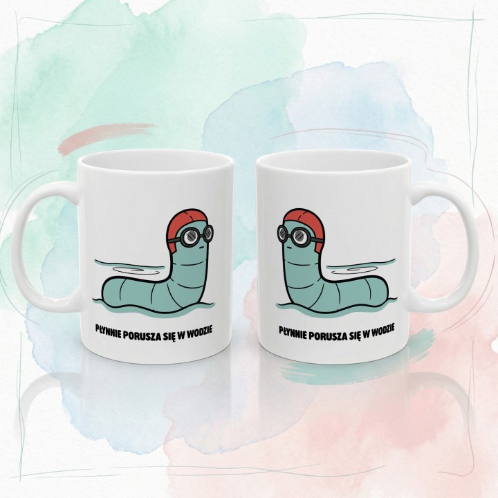 Kubek Płynnie porusza się w wodzie | Typowy Robak dla pływaka