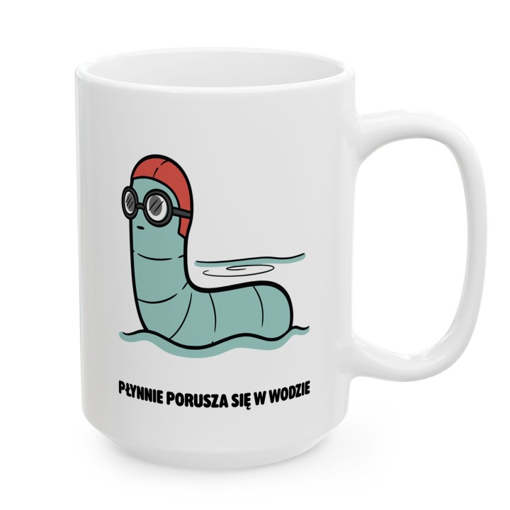 Kubek Płynnie porusza się w wodzie | Typowy Robak dla pływaka