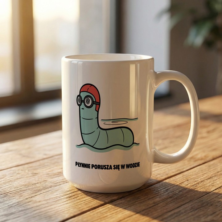 Kubek Płynnie porusza się w wodzie | Typowy Robak dla pływaka