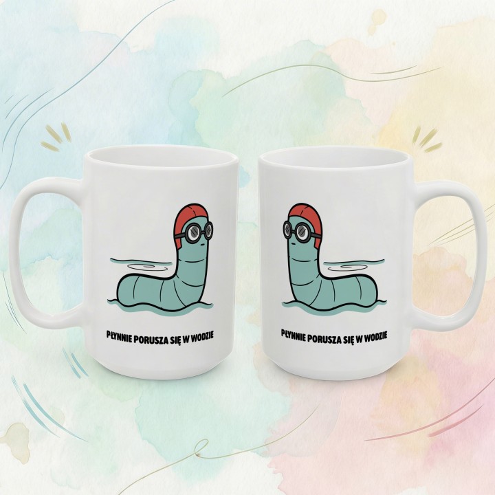 Kubek Płynnie porusza się w wodzie | Typowy Robak dla pływaka