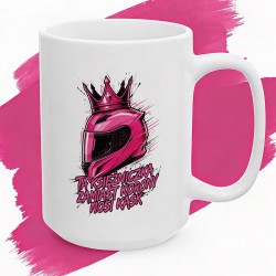 Kubek z nadrukiem Ta księżniczka zamiast korony nosi KASK