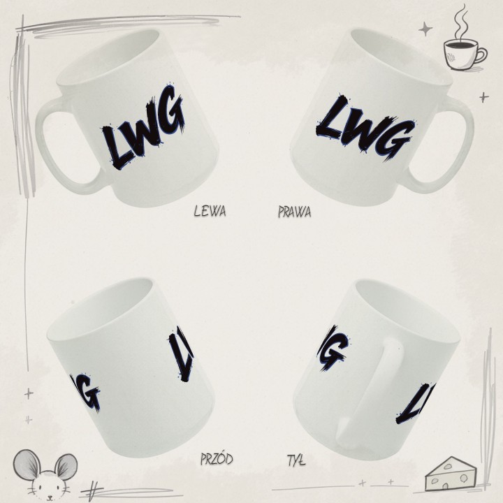 Kubek dla motocyklisty LWG niebieski Lewa w górze