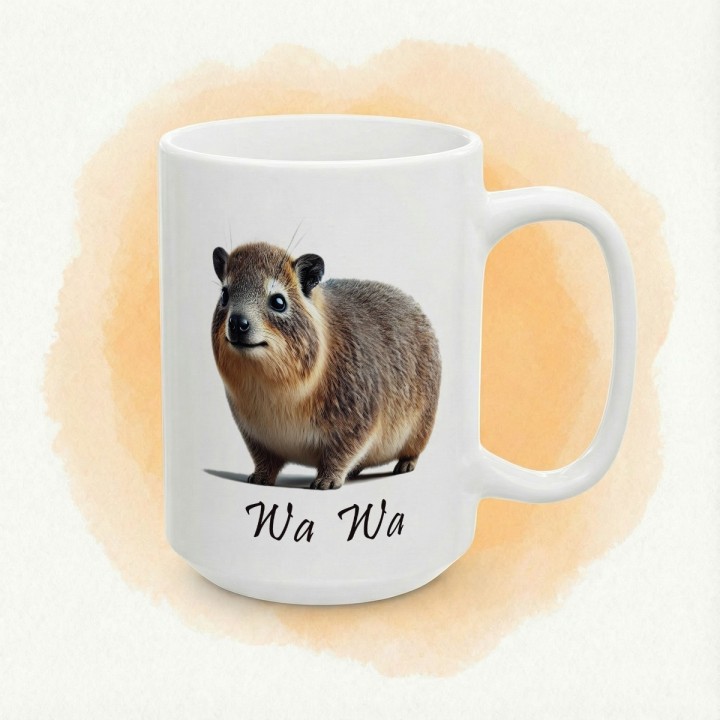 Kubek z góralkiem skalnym „Wa Wa” – zwierzaki Hyrax