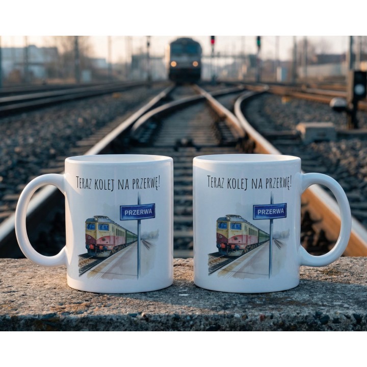 Kubek z pociągiem – „Teraz kolej na przerwę!”