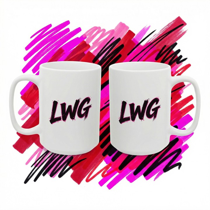 Kubek LWG dla motocyklistki prezent Lewa w górze