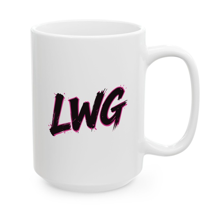 Kubek LWG dla motocyklistki prezent Lewa w górze