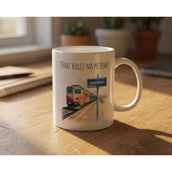 Kubek z pociągiem – „Teraz kolej na przerwę!”