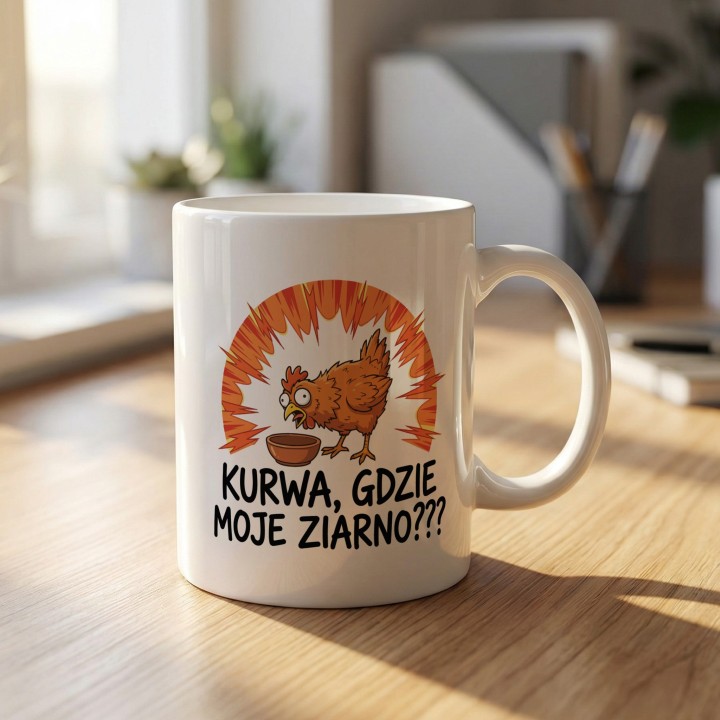 Śmieszny Kubek Prezent Dla Freelancera Kurwa Gdzie Moje Ziarno Hajs