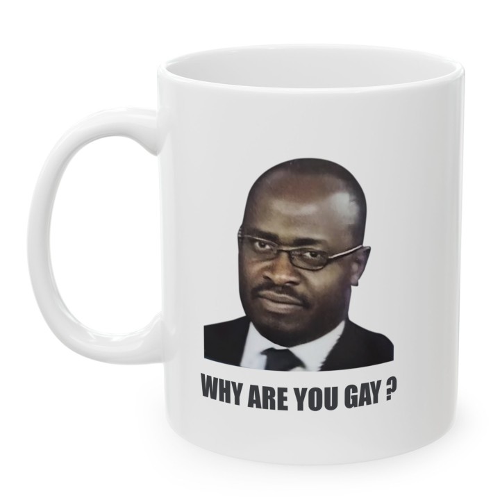 Kubek meme „WHY ARE YOU GAY?” do biura dla kumpla mem