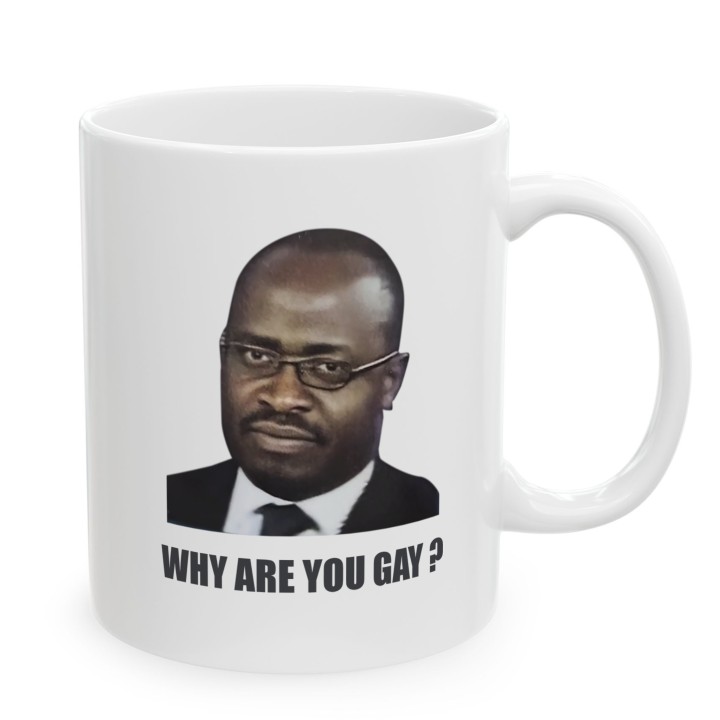Kubek meme „WHY ARE YOU GAY?” do biura dla kumpla mem