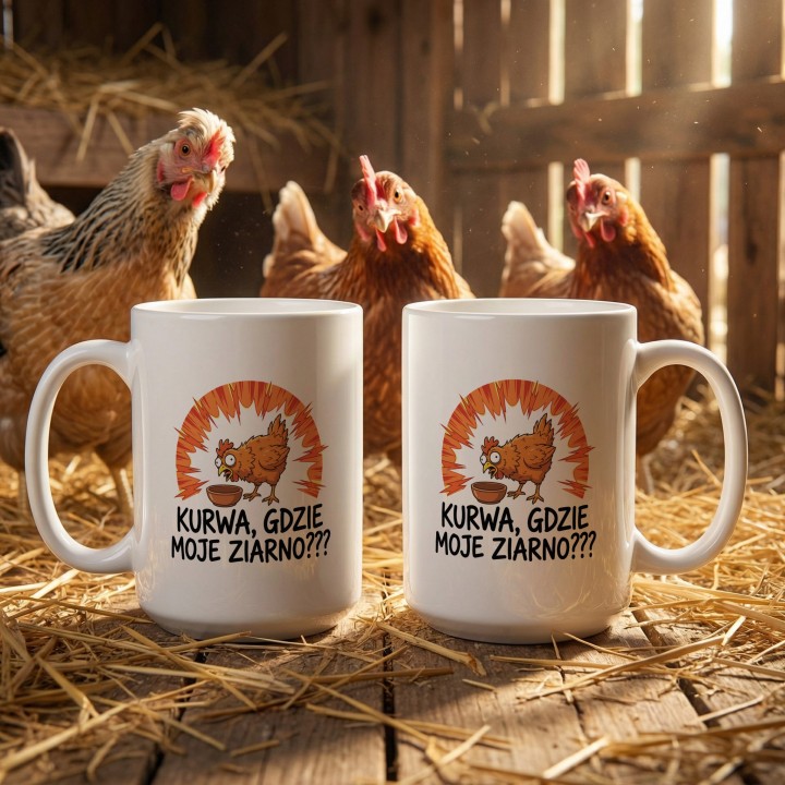 Śmieszny Kubek Prezent Dla Freelancera Kurwa Gdzie Moje Ziarno Hajs