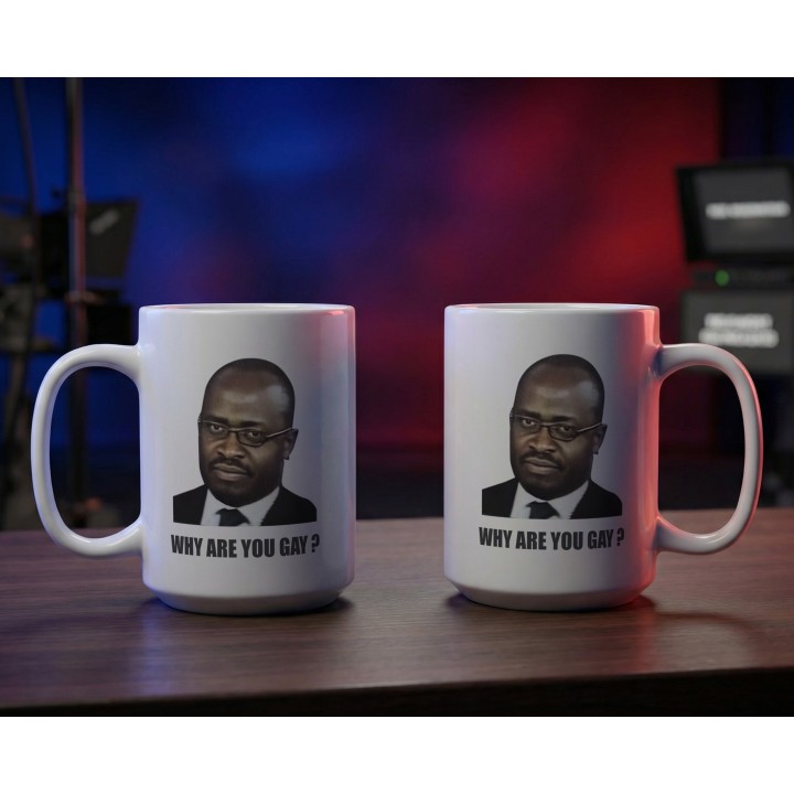 Kubek meme „WHY ARE YOU GAY?” do biura dla kumpla mem