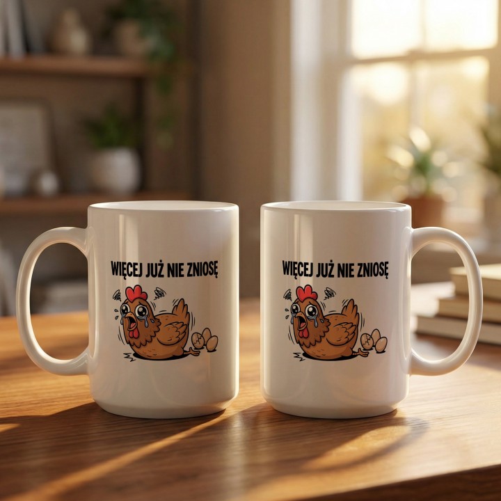 Śmieszny Kubek Więcej Już Nie Zniosę Kura Prezent do Pracy