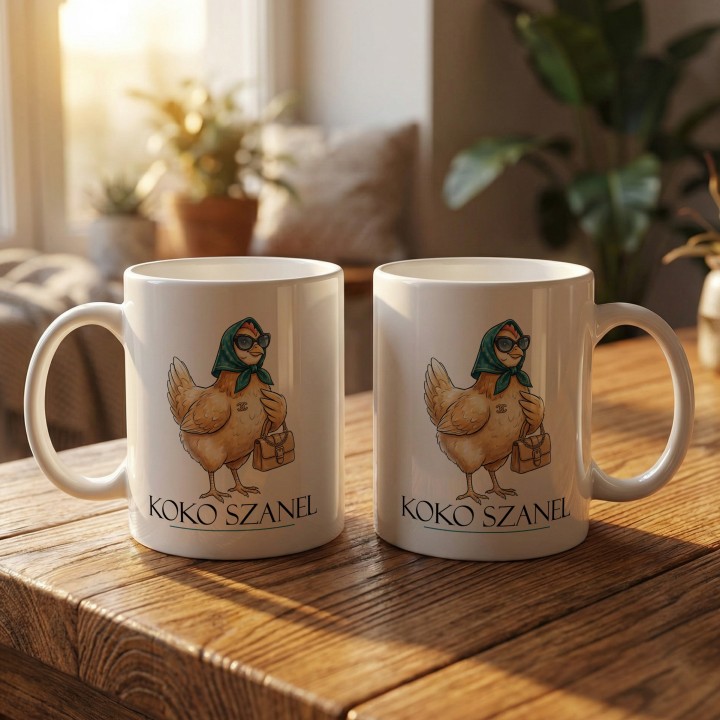 Śmieszny Kubek z Nadrukiem Koko Szanel Prezent Dla Przyjaciółki Z Humorem