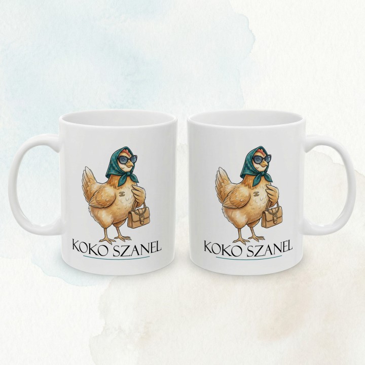 Śmieszny Kubek z Nadrukiem Koko Szanel Prezent Dla Przyjaciółki Z Humorem