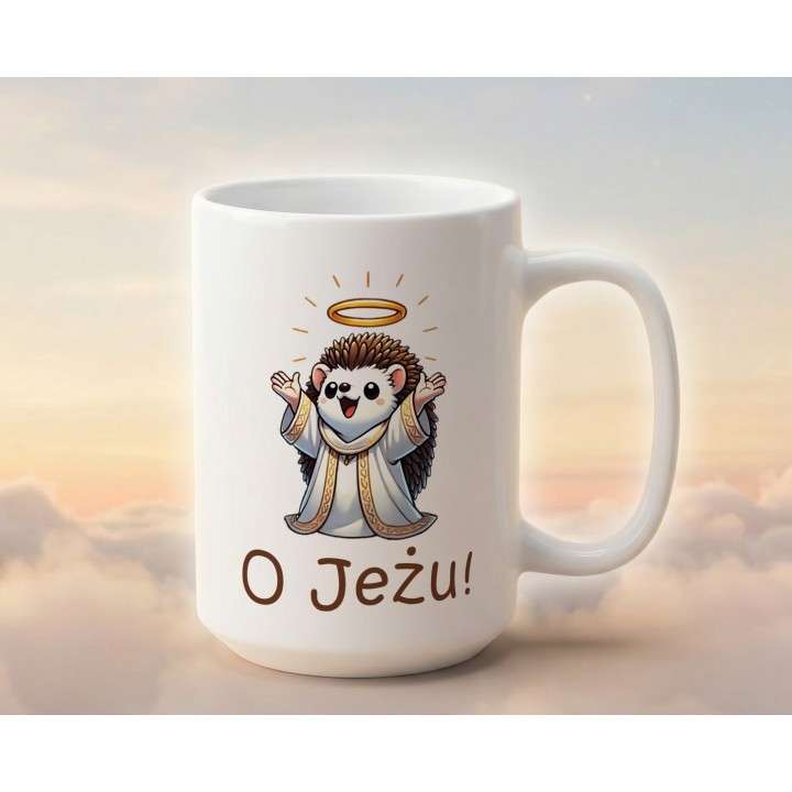 Kubek „O Jeżu!” z jeżem aniołkiem – gra słów
