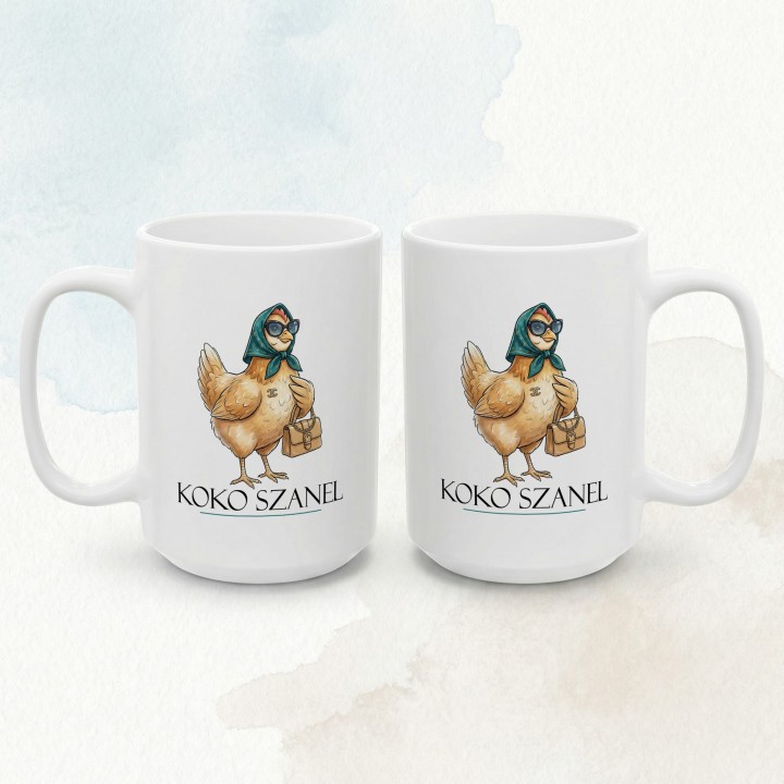 Śmieszny Kubek z Nadrukiem Koko Szanel Prezent Dla Przyjaciółki Z Humorem