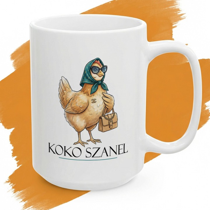 Śmieszny Kubek z Nadrukiem Koko Szanel Prezent Dla Przyjaciółki Z Humorem