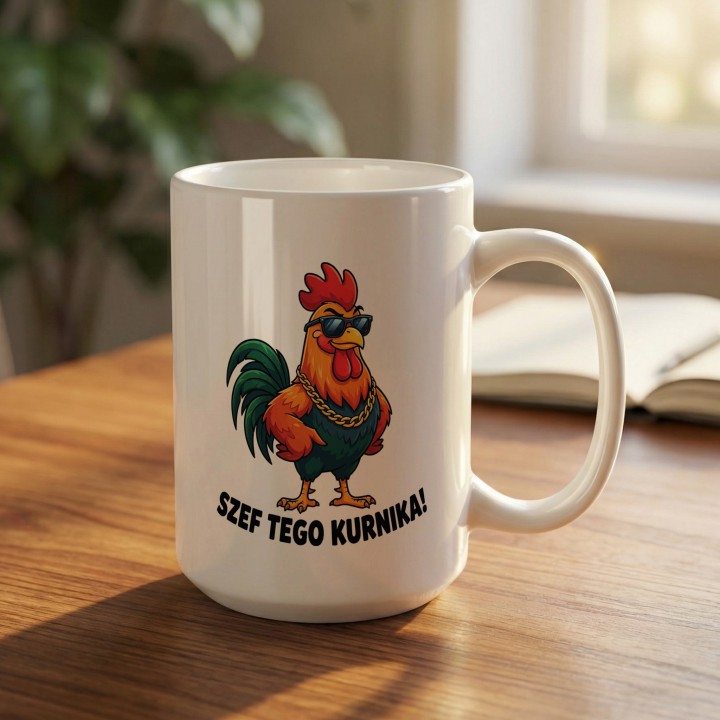 Śmieszny Kubek Szef Tego Kurnika Prezent Dla Kierownika Lidera