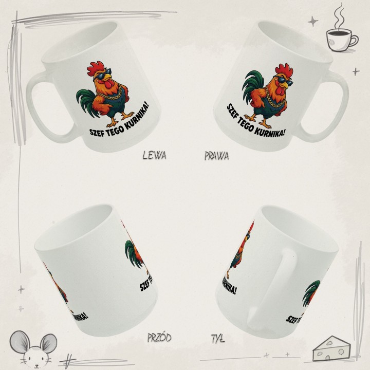 Śmieszny Kubek Szef Tego Kurnika Prezent Dla Kierownika Lidera