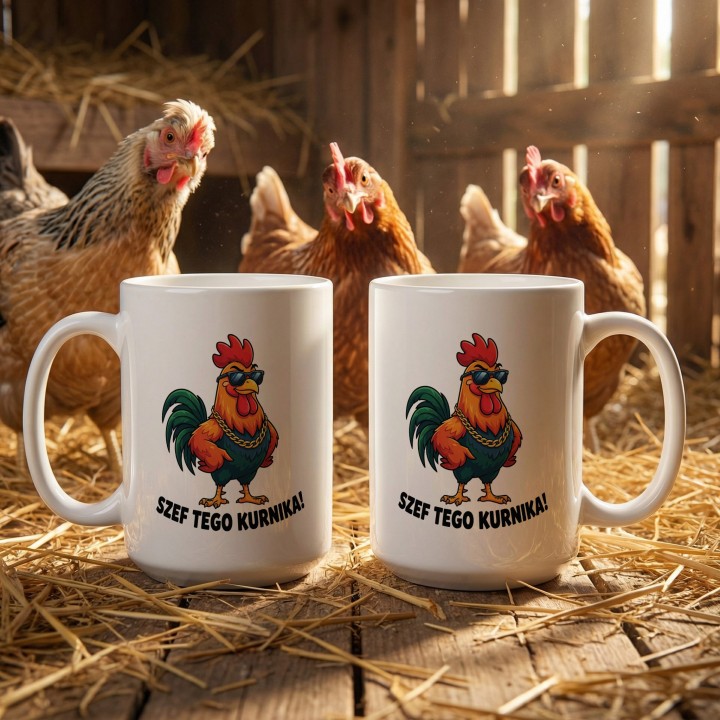 Śmieszny Kubek Szef Tego Kurnika Prezent Dla Kierownika Lidera