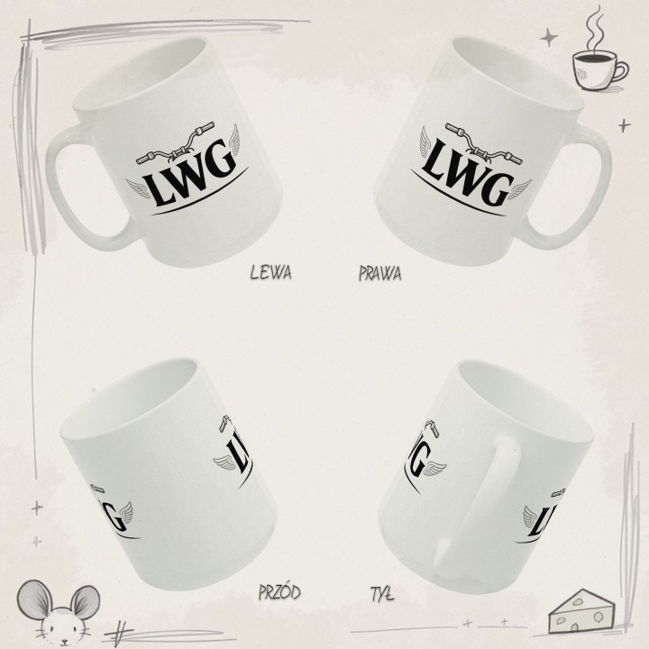 Kubek LWG Lewa W Górę Prezent Dla Motocyklisty Motor