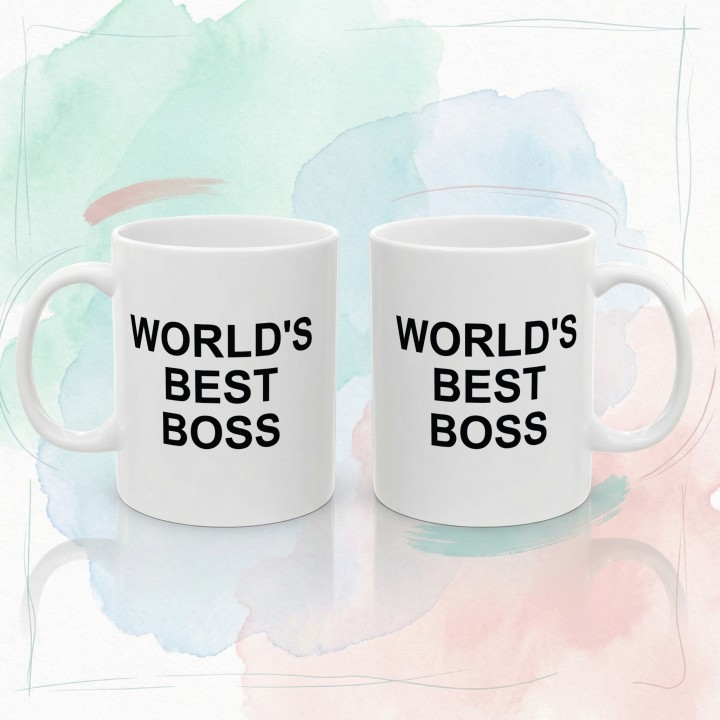 Śmieszny Kubek World's Best Boss Prezent Do Biura Dla Szefa