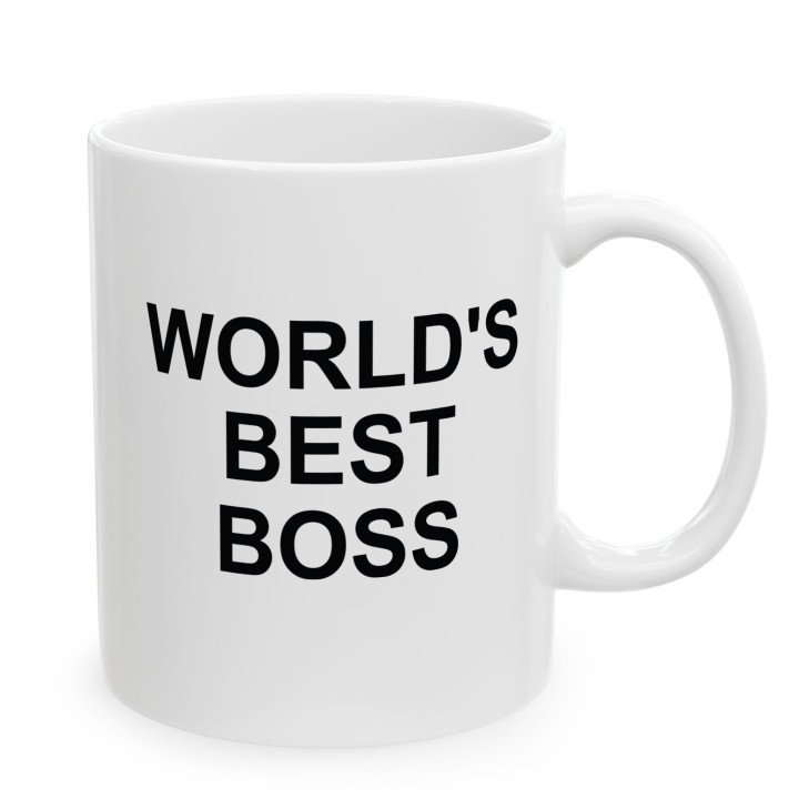 Śmieszny Kubek World's Best Boss Prezent Do Biura Dla Szefa