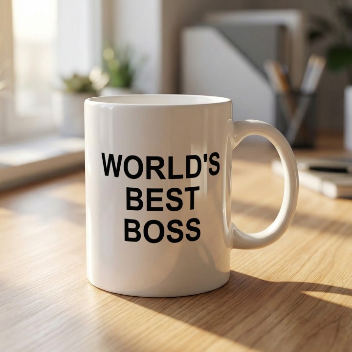 Śmieszny Kubek World's Best Boss Prezent Do Biura Dla Szefa