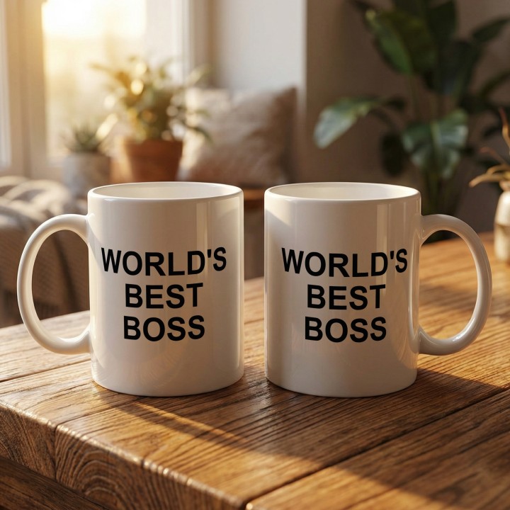 Śmieszny Kubek World's Best Boss Prezent Do Biura Dla Szefa