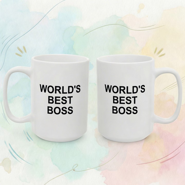 Śmieszny Kubek World's Best Boss Prezent Do Biura Dla Szefa