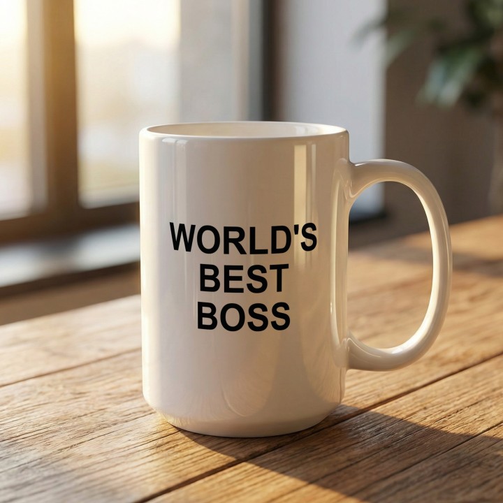 Śmieszny Kubek World's Best Boss Prezent Do Biura Dla Szefa