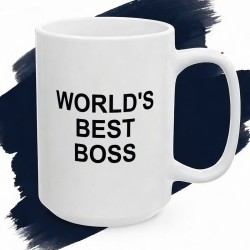Kubek z nadrukiem World's Best Boss – kultowy prezent do biura