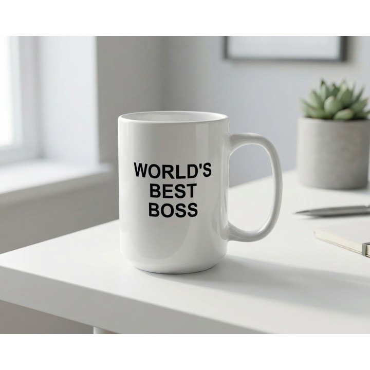 Śmieszny Kubek World's Best Boss Prezent Do Biura Dla Szefa
