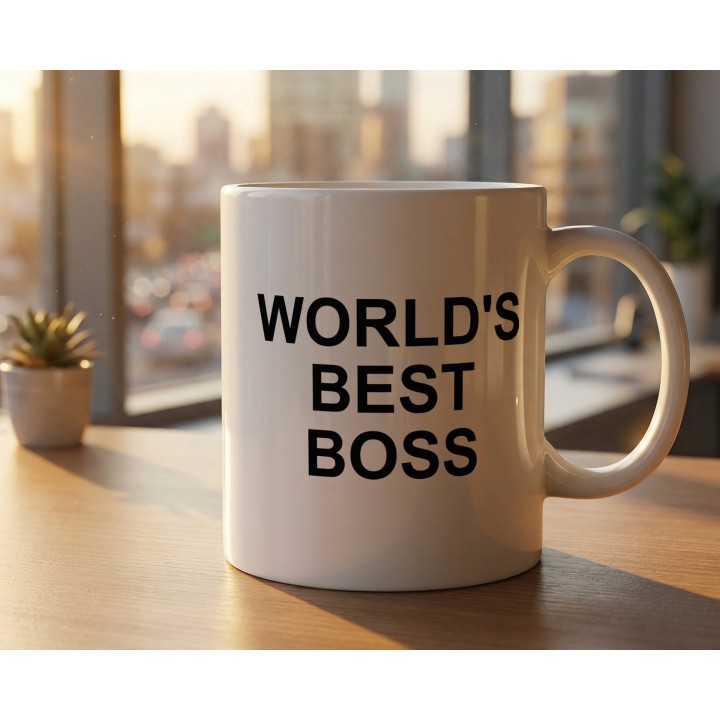 Śmieszny Kubek World's Best Boss Prezent Do Biura Dla Szefa