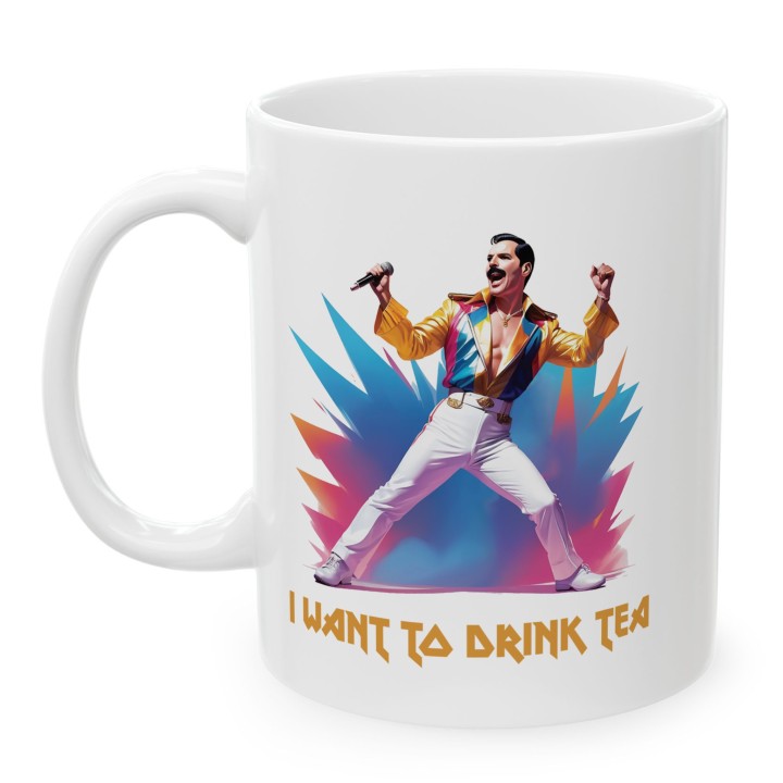 Kubek „I WANT TO DRINK TEA” – rockowy humor