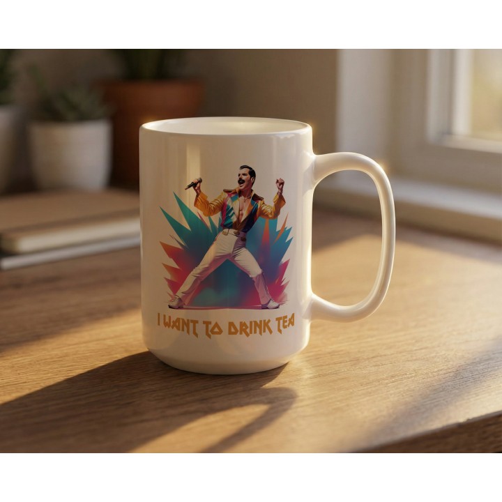 Kubek „I WANT TO DRINK TEA” – rockowy humor
