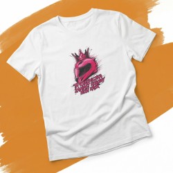 Koszulka z nadrukiem Ta księżniczka zamiast korony nosi kask – dla motocyklistki z pazurem