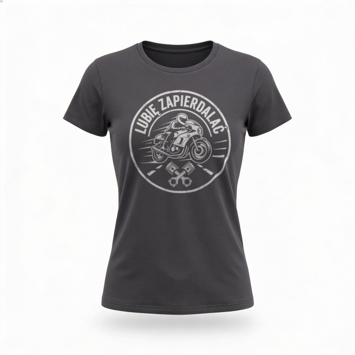 Koszulka Lubię Zapierdalać | T-shirt dla Motocyklisty | Prezent dla Fana Prędkości