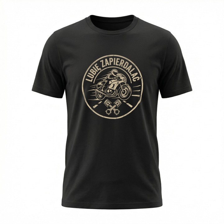 Koszulka Lubię Zapierdalać | T-shirt dla Motocyklisty | Prezent dla Fana Prędkości