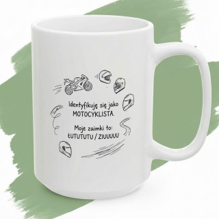 Kubek Motocyklista Zaimki Łutututu Ziuuuu | Śmieszny prezent dla niego