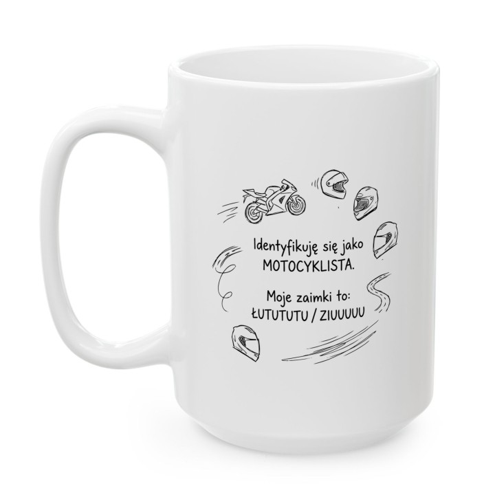 Kubek Motocyklista Zaimki Łutututu Ziuuuu | Śmieszny prezent dla niego
