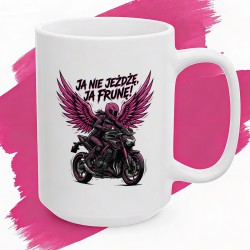 Kubek z nadrukiem Ja nie jeżdżę, ja frunę! – skrzydła dla motocyklistki