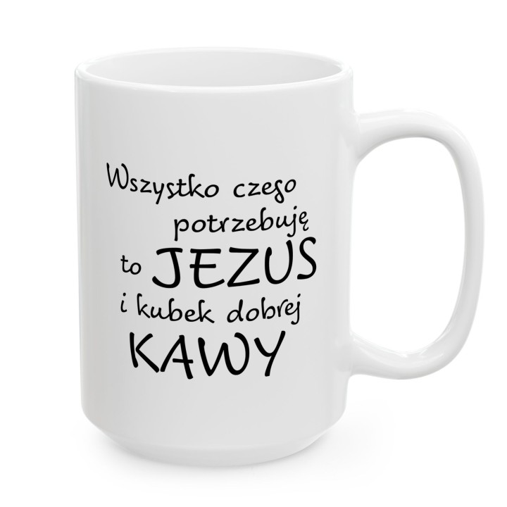 Kubek z napisem o Jezusie i kawie – dla wierzących