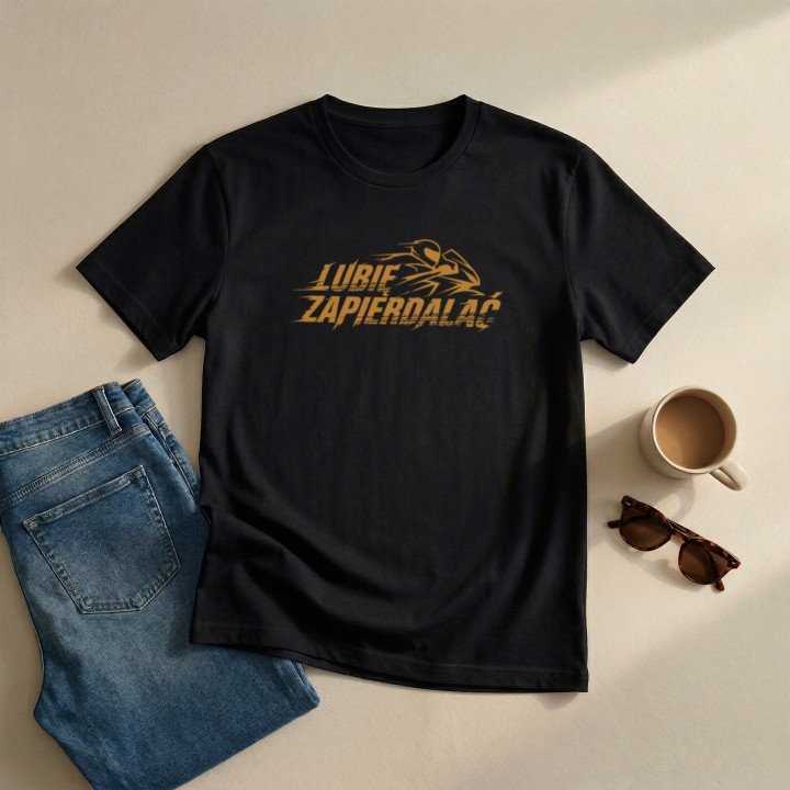 Koszulka Lubię Zapierdalać | T-shirt dla Motocyklisty | Prezent dla Fana Prędkości