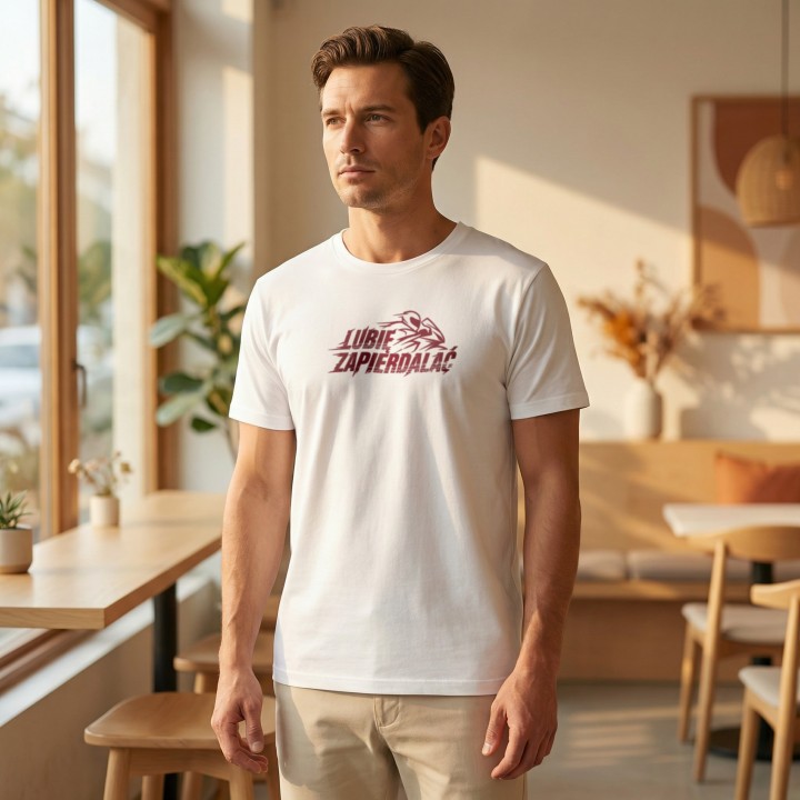 Koszulka Lubię Zapierdalać | T-shirt dla Motocyklisty | Prezent dla Fana Prędkości