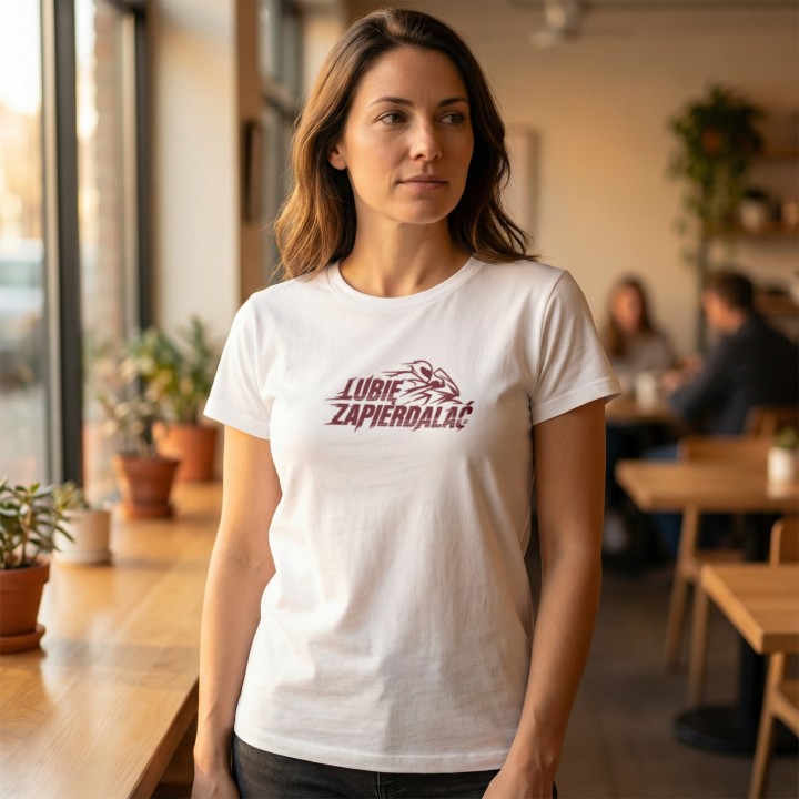 Koszulka Lubię Zapierdalać | T-shirt dla Motocyklisty | Prezent dla Fana Prędkości